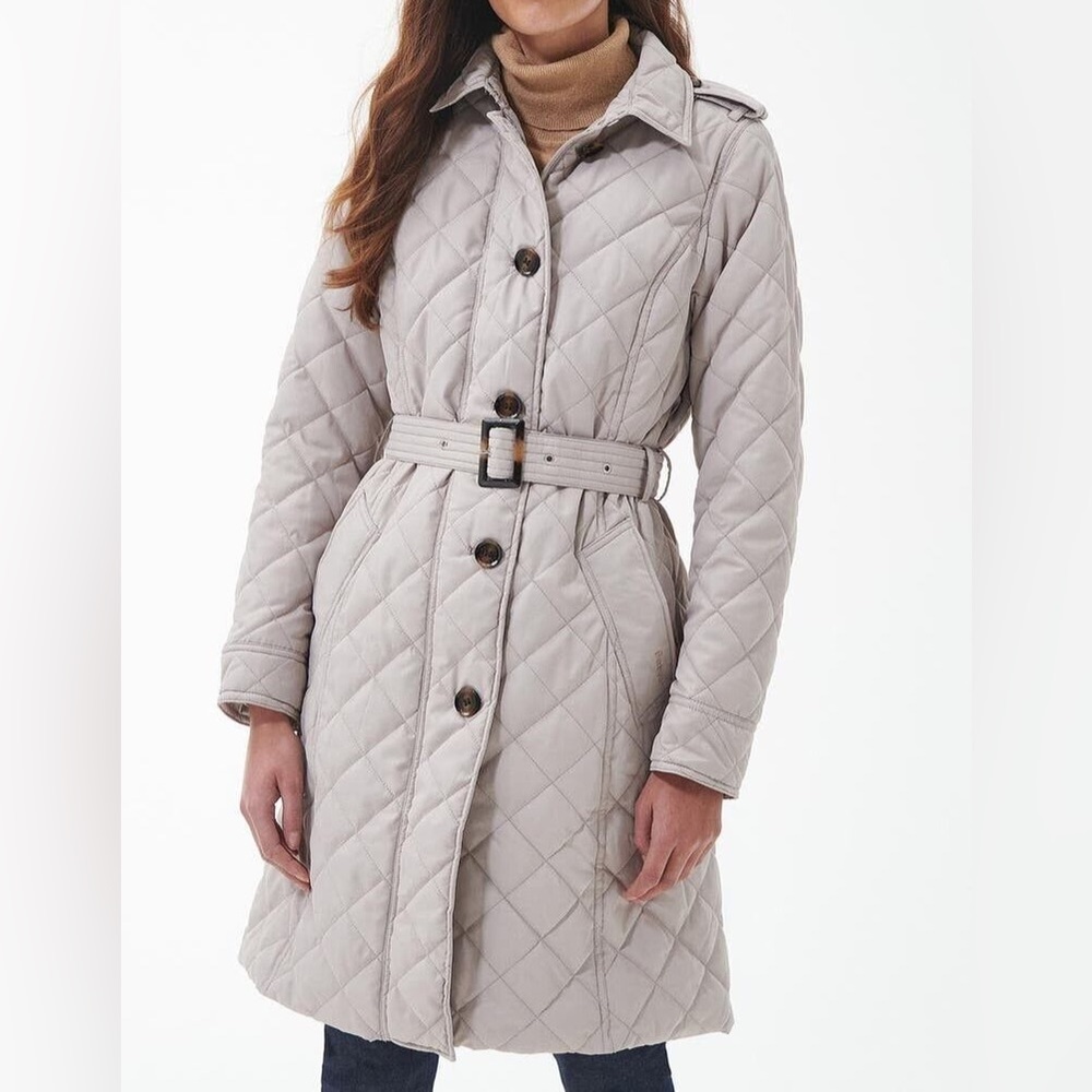 Barbour Rosalind Quilted Belted Trench Coat - Picture 2 of 10